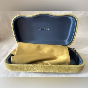 Authentic Gucci sunglass case with slip cover